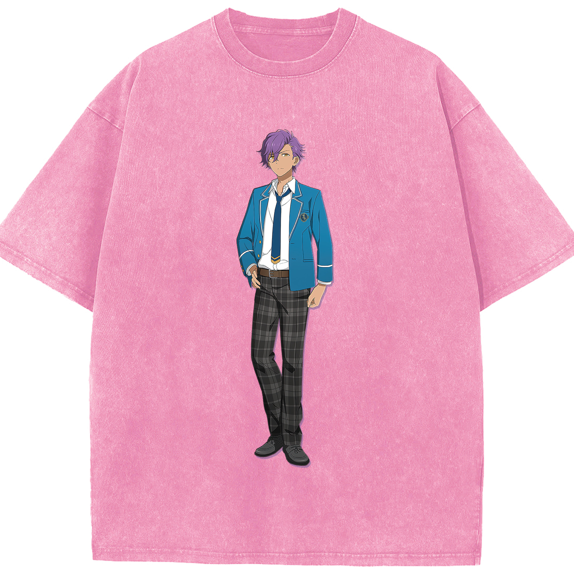 （画像用） あんさんぶるスターズ! Ensemble Stars 綿100% ヴィンテージ風 半袖Tシャツ（フロントプリント）